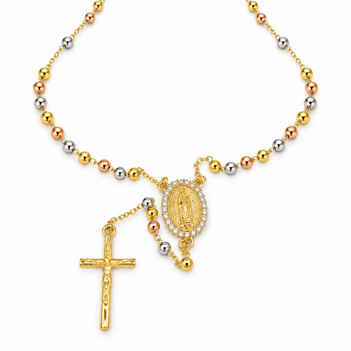 Collar Virgen de Guadalupe 18K