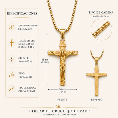 Collar Crucifijo Dorado