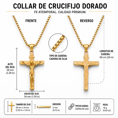 Collar Crucifijo Dorado