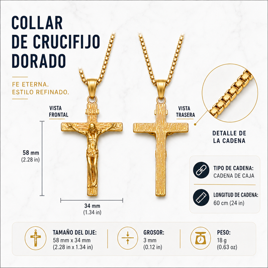 Collar Crucifijo Dorado