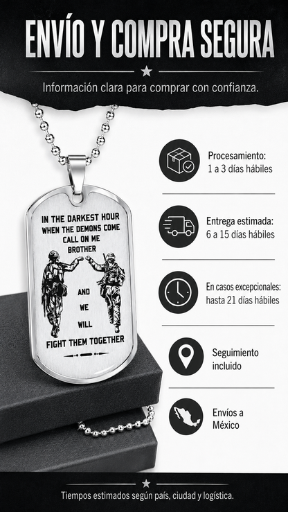 Collar Placa Militar - Hermandad Inquebrantable