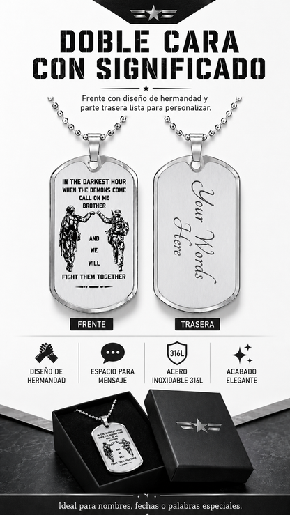 Collar Placa Militar - Hermandad Inquebrantable