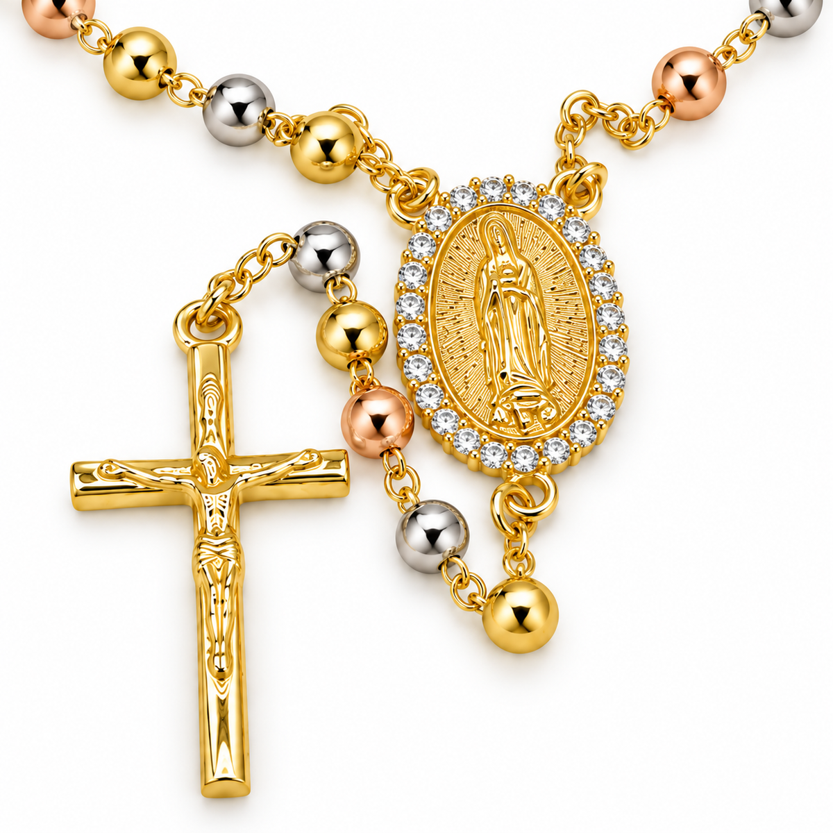 Collar Virgen de Guadalupe 18K