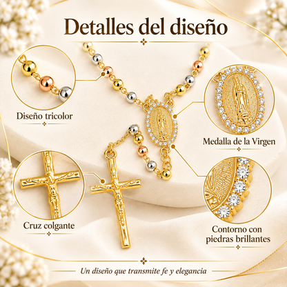 Collar Virgen de Guadalupe 18K